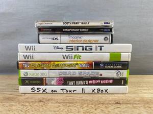 9 Mixed Video Games - Dreamcast, Nintendo Ds, Wii, GameCube &amp Xbox - Disney Sing It, Championship Surfer, Tony Hawk, SSX, Etc. C