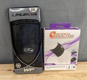 Orlimar XXL Winter Gloves & Shock Doctor XL Wrist Sleeve - Brand New