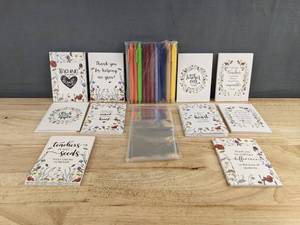 Sayglossy Teacher Appreciation Mixed Lot - 20 Notebooks, Pens & Gift Bags - Brand New