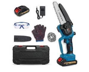 ShinyLink 6 Cordless Chainsaw Kit With 2 Batteries, Charger & Case - Brand New