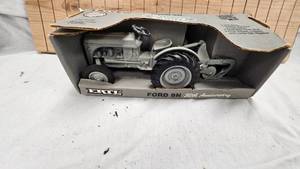 116 Ertl Ford 9N 50th Anniversary Tractor with Two Bottom PlowBox