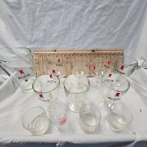 Lot of Michelob Goblets and Pitcher
