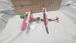 Texaco and Kawasaki Die Cast Planes
