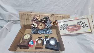 Misc Clock Dcor and Winston Cup License Plate