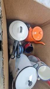 Lot of Enamel Cookware Assorter