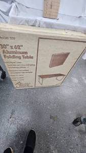 30x62 Aluminum Folding Table in Box