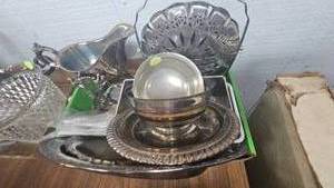 Small Loaf Pans and Plated Silver Dishes