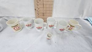 Trojan Brand Lot of Coffee Cups and Toothpick Holder