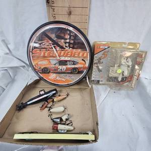 Nascar Home Depot Clock and Neil Bond Figure