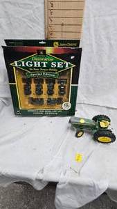 John Deere Decorative 10 pc Light Set and 116 John Deere Tractor
