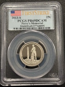 2013-S Perrys Memorial Quarter Proof PCGS PR69 Deep Cameo