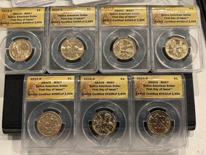 2015-2021 Native American Dollars ANACS Graded