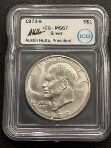 1973-S Eisenhower Silver Dollar ICG MS67