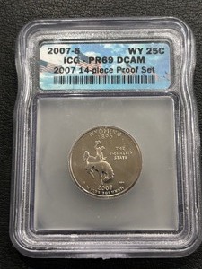 2007-S Wyoming Quarter Proof ICG PR69 Deep Cameo