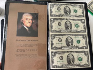 2003 Uncut Sheet $2 Dollar Notes