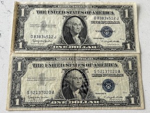 Blue Seal $1 Dollar Silver Certificates