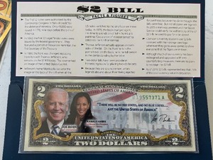2017 A Green Seal $2 Dollar Note BidenHarris
