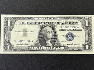 1957 Blue Seal $1 Dollar Silver Certificate Uncirculated