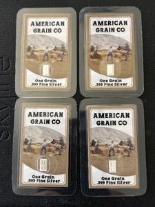 4 - 1 Grain .999 Fine Silver Bars