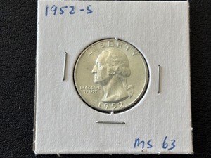 1952-S Washington Quarter