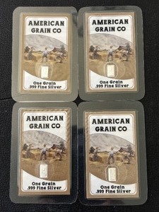 4 - 1 Grain .999 Fine Silver Bars