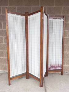 Vintage 4-panel Folding Privacy Screen