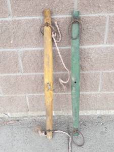 Antique Wooden Singletree Yokes (Lot of 2)