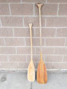 Wood Canoe Paddles (Lot of 2)