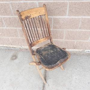 Vintage Folding Wooden Chair