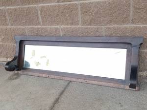 Vintage Dark Wood Wall Mirror