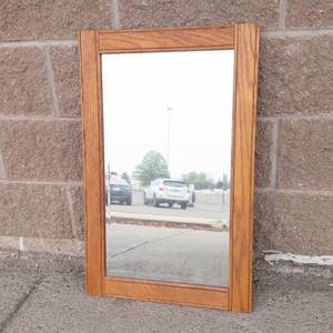 Wood-Framed Wall Mirror
