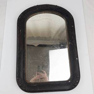 Antique Wood Framed Wall Mirror