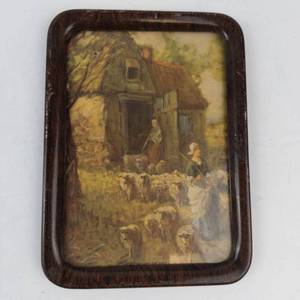 Vintage Small Framed Pastoral Print