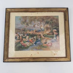Pierre-Auguste Renoir the Washerwomen Framed Print 15 X 12.5 in