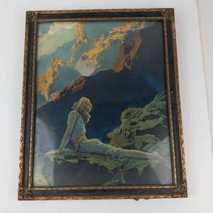 Vintage Maxfield Parrish Wild Geese Lithograph in Framed Display