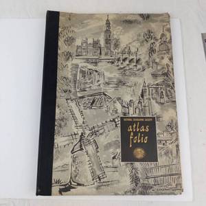 Vintage National Geographic Society Atlas Folio World Map Book