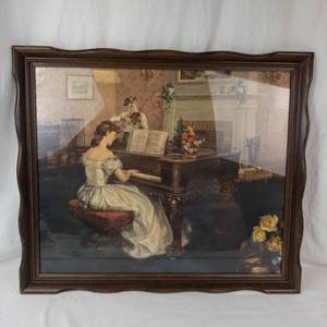 Vintage Framed Print Song of Love by Antoni Ditlef 22 X 26.5 in