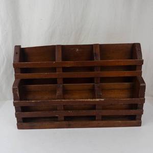 Vintage Wooden Wall-Mounted Organizer Shelf