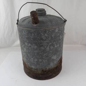 Vintage Galvanized Metal Oil Can