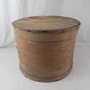 Round Wooden Lidded Box