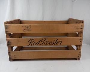 Red Rooster Wooden Produce Crate a. Levy & J. Zentner Co.