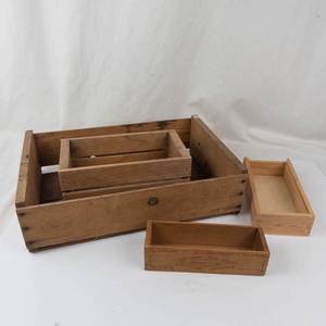 Vintage Wooden Crate Assortment (Lot of 4)