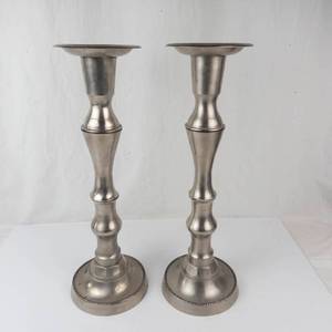 Pair of Silver Tone Candlesticks (Lot of 2)