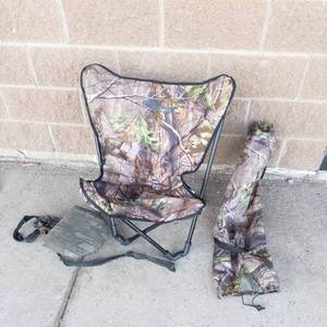 Cross River Camo Hunting Tree Stand Kit & Foldable Chair (Lot of 2)