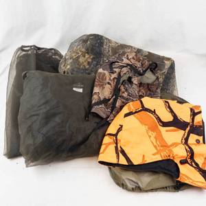 Camo Mesh Bug Suit, Face Covering & Hunting Hoods (Lot of 6)