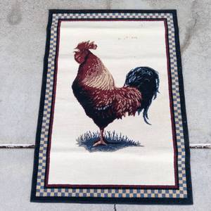 Rooster Area Rug 55 X 39 in