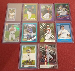 (10) Numbered Baseball Cards