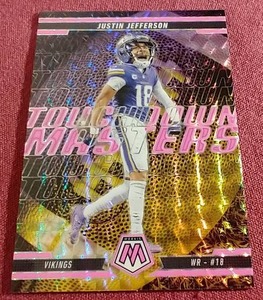 2025 Panini Mosaic Touchdown Masters Pink Fluorescent Justin Jefferson