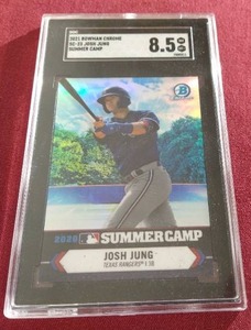 2021 Bowman Chrome Josh Jung Prospect Refractor - SGC 8.5