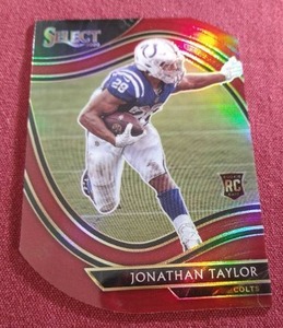 2020 Panini Select Red Prizm Die Cut Jonathan Taylor Rookie Card - Field Level